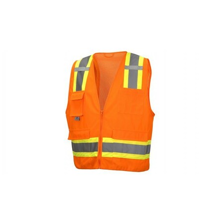 Pyramex - Safety Vest - Hi-Vis Orange - Self-Extinguishing - Size Medium RVZ2420SEM